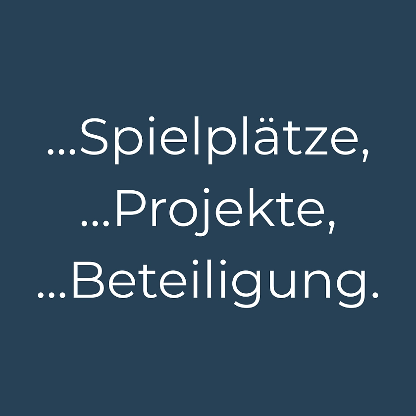 Spielplätze, Projekte, Beteiligung