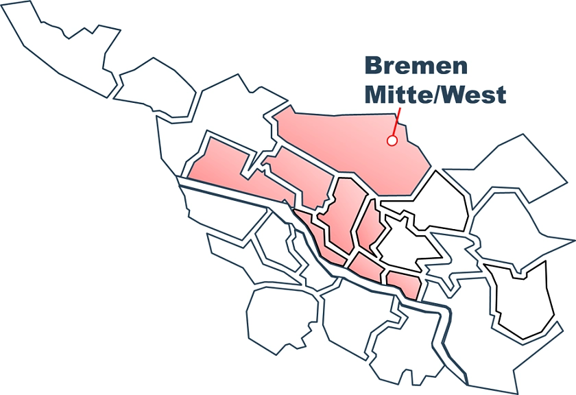 Outlines der Stadt Bremen - Sozialzentrum Bremen Mitte
