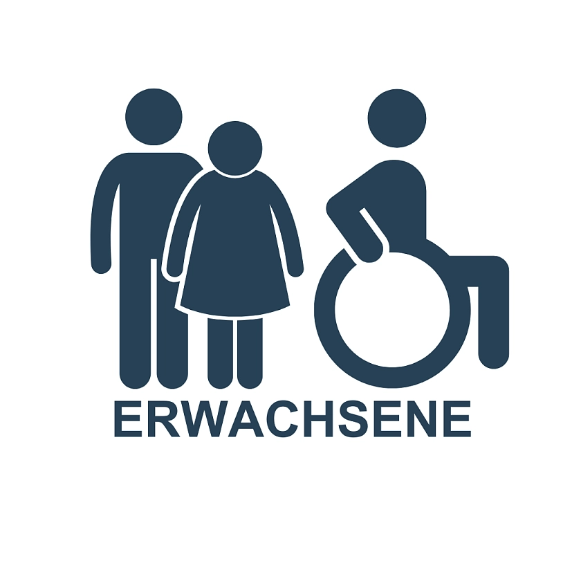 Erwachsene und Erwachsene mit Beinträchtigungen