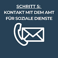 Die Worte: Kontakt mit dem Amt für Soziale Dienste, sowie eine Email und Telefon