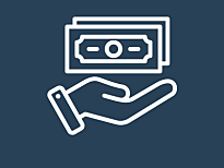 Eine Hand mit Geldscheinen.