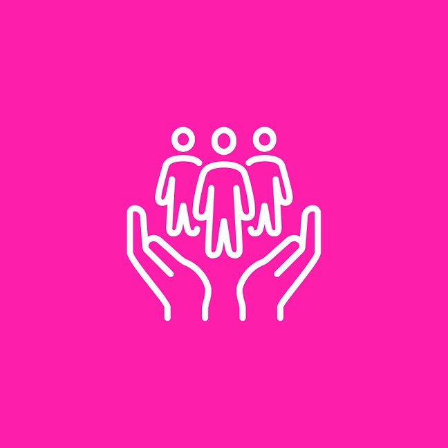 Icon Hände mit Menschen