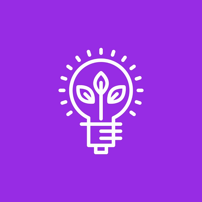 Glühbirne mit einem einer wachsenden Pflanze