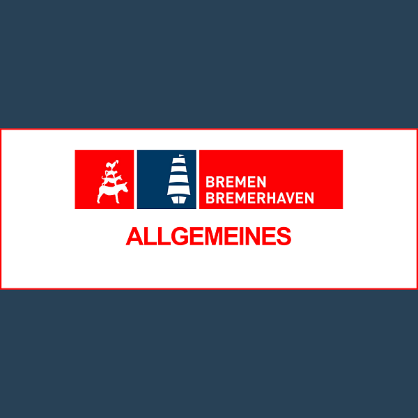 Logo der Freien Hansestadt Bremen und Bremerhaven mit dem Wort Allgemeines