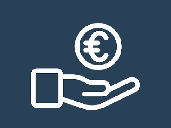 Eine Hand und das Euro-Symbol