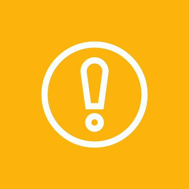 Ausrufezeichen in einem Kreis