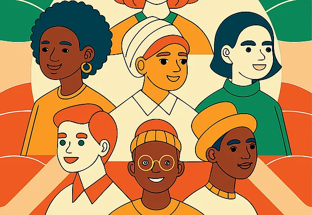 Piktogramm von diversen Jugendlichen